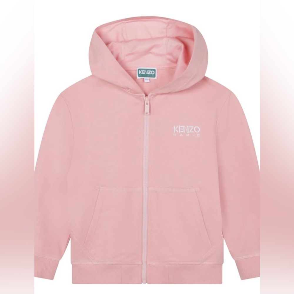 Kenzo Kids Light Pink Hoodie Embroidered Logo 2T
